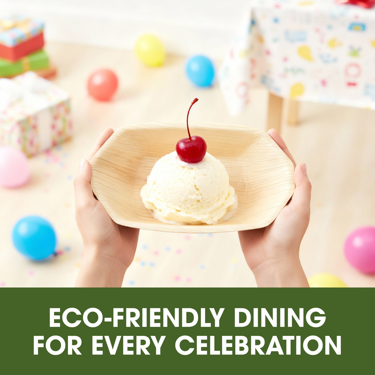 400ml Palm Leaf Boat Serving Trays – Natural Eco-Friendly Disposable Tableware, Biodegradable, Compostable, Microwave & Freezer Safe Plates for Hot & Cold Food