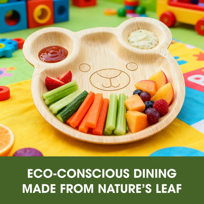 22cm Kids Plate Bear Shape – Child Size Dinner Plate for Toddlers & Children