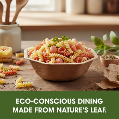 Disposable Palm Leaf Octa Bowls 4 Inch 120ml Natural Areca Leaf Bowls for Snacks & Small Salads Suitable for Parties, Buffets, Events, Catering & Food Service Use