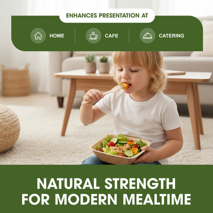 Disposable Birch Wood Wooden Forks 16cm – Sturdy Single-Use Cutlery for Parties, Catering & Events – Pair with Disposable Plates Bowls & Serving Trays (Fork | 16cm)