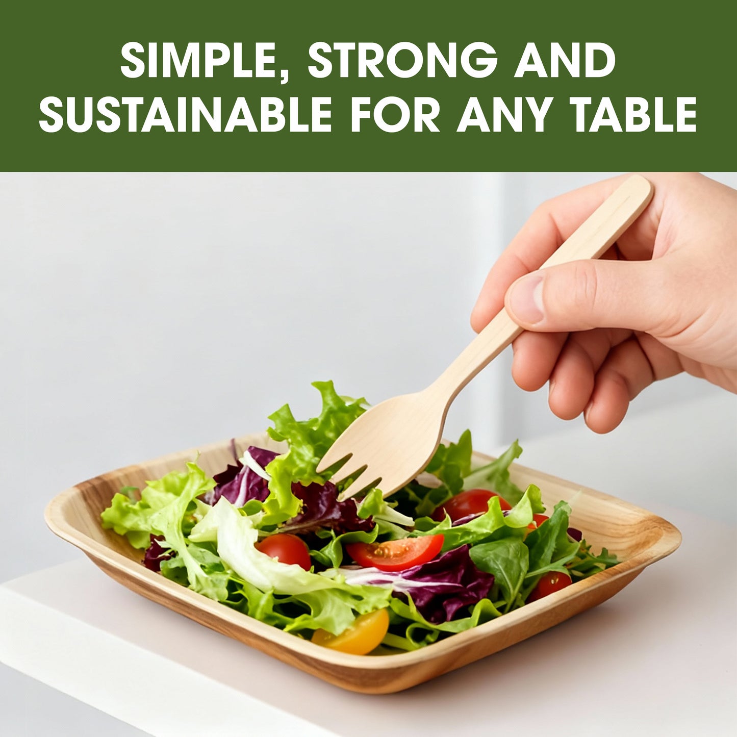 Disposable Birch Wood Spork 165mm – Single-Use Wooden Cutlery for Hot & Cold Foods, Parties, Catering, Events, Takeaway Meals, Picnic & Food Service Use (Sporks | 16.5cm)
